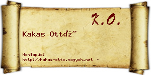 Kakas Ottó névjegykártya