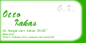 otto kakas business card